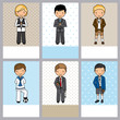 set of 6 first communion boy cards