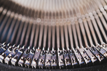 Poster - Old fashioned typebars detail background