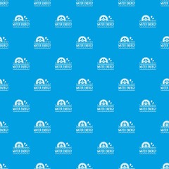 Poster - Water energy pattern vector seamless blue repeat for any use
