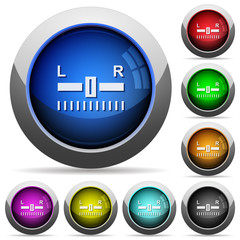 Sticker - Audio balance control round glossy buttons