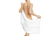 © PixlMakr - Beautiful nude woman after bath or spa with white towel