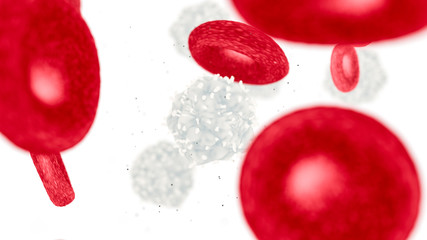 Wall Mural - creative 3d render of blood cells background