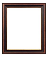 Wooden frame for paintings, mirrors or photo isolated on white background