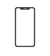 Black phone concept in minimalistic flat style, isolated with blank screen. Vector illustration.