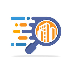 Wall Mural - Vector illustration icon with the concept of responsive analysis access for building inspection