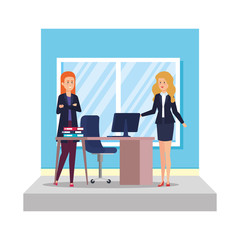 Wall Mural - business women with curriculum vitae