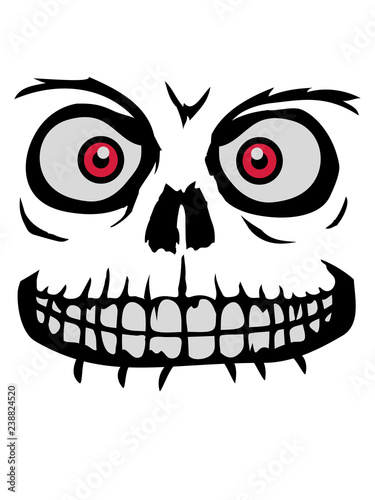 Horror Halloween Gruselig Bose Gesicht Kopf Augen Schadel Totenkopf Tot Tod Monster Clipart Cartoon Comic Stock Illustration Adobe Stock