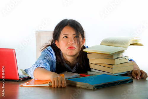Young Stressed And Frustrated Asian Korean Teenager Student