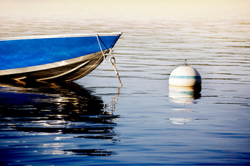 Wall Mural - Dinghy tied up for the night