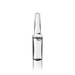 realistic ampoule on white background with reflection