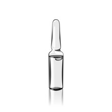 Realistic Ampoule On White Background With Reflection