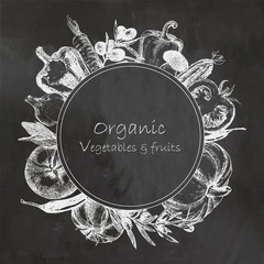 Wall Mural - Hand-drawn illustration of vegetables. Vector