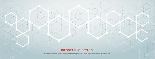 Wall Mural - the shape of hexagon concept design abstract technology background vector EPS10