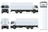 Vector truck template isolated on white background