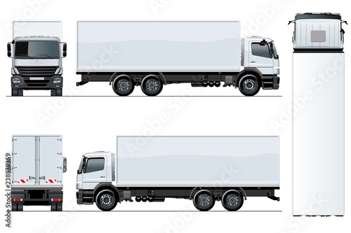 Fotografía Vector truck template isolated on white background