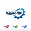 Gear Logo designs Template Vector, Mechanic logo symbol, Logo symbol icon template