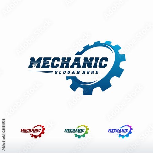 Gear Logo Designs Template Vector Mechanic Logo Symbol Logo