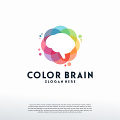 Wall Mural - colorful brainstorm logo vector, rain logo designs template, design concept, logo, logotype element 