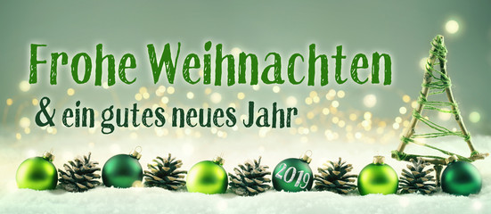 Weihnachtskarte 2019  -  Frohe Weihnachten und ein gutes neues Jahr