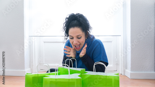 Portrait Of Normal Middle Age Woman With Blue Eyes White Skin And