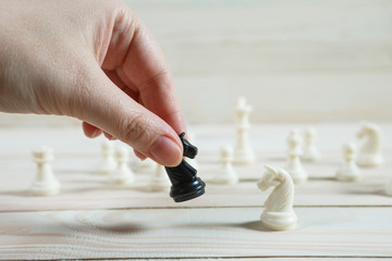 Chess figure, business concept strategy