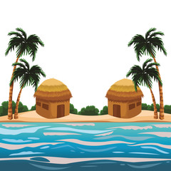 Poster - Beach and island scenery