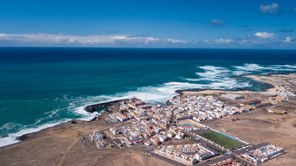 Sticker - aerial view of El Cotillo bay, fuerteventura.