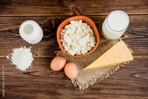Dairy Products And Calcium Pills Cottage Cheese Cheese Milk On