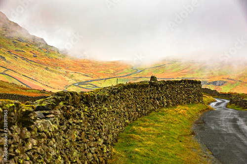 Fotografía road seen from Kirkstone Pass in the Lake District