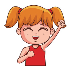 Sticker - cute girl cartoon