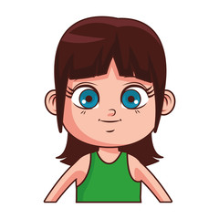 Sticker - cute girl cartoon