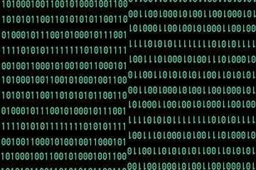 futristic techno background, binary code in the information space