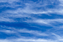 Blue Sky Texture With Beautiful Cirrus Clouds