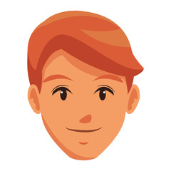 Sticker - cute man face cartoon