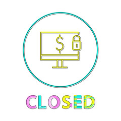 Poster - Funds Safety Color Round Framed Linear Style Icon