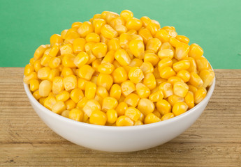 Wall Mural - SWEETCORN IN A BOWL CLOSE UP FOOD IMAGE