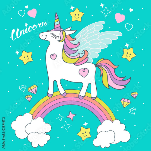 Beautiful, cute, cartoon wh...