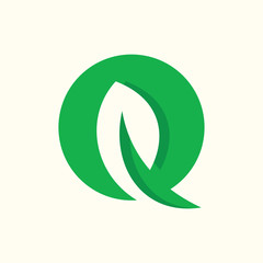 Wall Mural - Letter Q Eco set logo