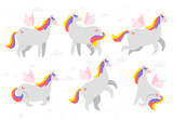 Fototapeta  - Cute unicorn. Fairytale animal