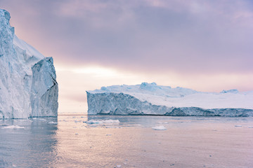 Glacier on Arctic Ocean in Greenland