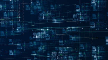 Poster - technology network for internet marketing holographic information