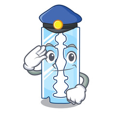 Sticker - Police razor blade isolated on a mascot