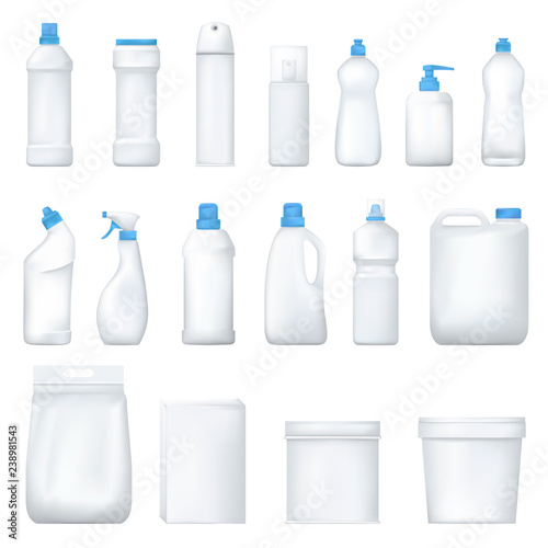 Fotomural Mock up plastic bottle and packge
