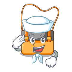 Poster - Sailor messenger bag on a isolated mascot