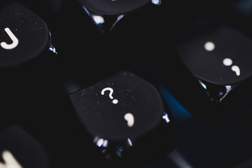 Poster - Question mark sign on keyboard detail
