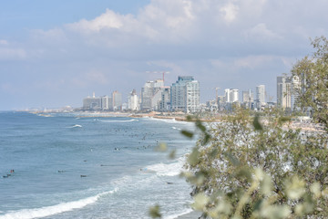 Seascape, city by the sea, Tel Aviv, Israel