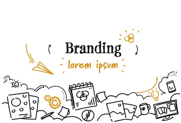 Poster - business creative development branding concept sketch doodle horizontal copy space