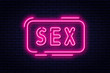 © Yevhenii - Neon sign, adults only, 18 plus, sex and xxx. Restricted content, erotic video concept banner, billboard or signboard