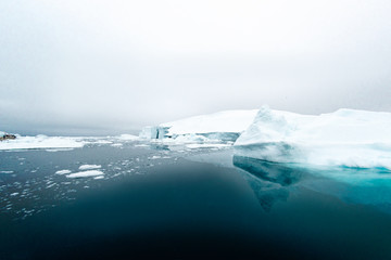 Glacier on Arctic Ocean in Greenland