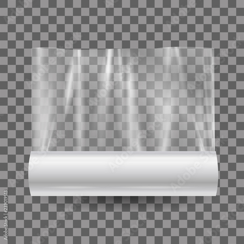 Fotomural Realistic mock up, transparent plastic food film in roll.
